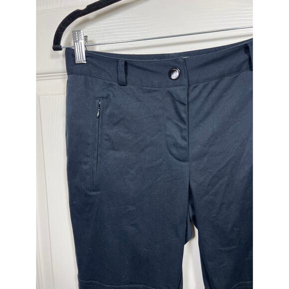 Kate Spade New York Live Colorfully Black Tapered Leg Ankle Zip Pants 4 Small - Picture 2 of 9